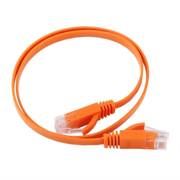 HURRISE Câble LAN RJ45 CAT6 RJ45 CAT6 Ethernet Réseau Plat LAN Câble ...