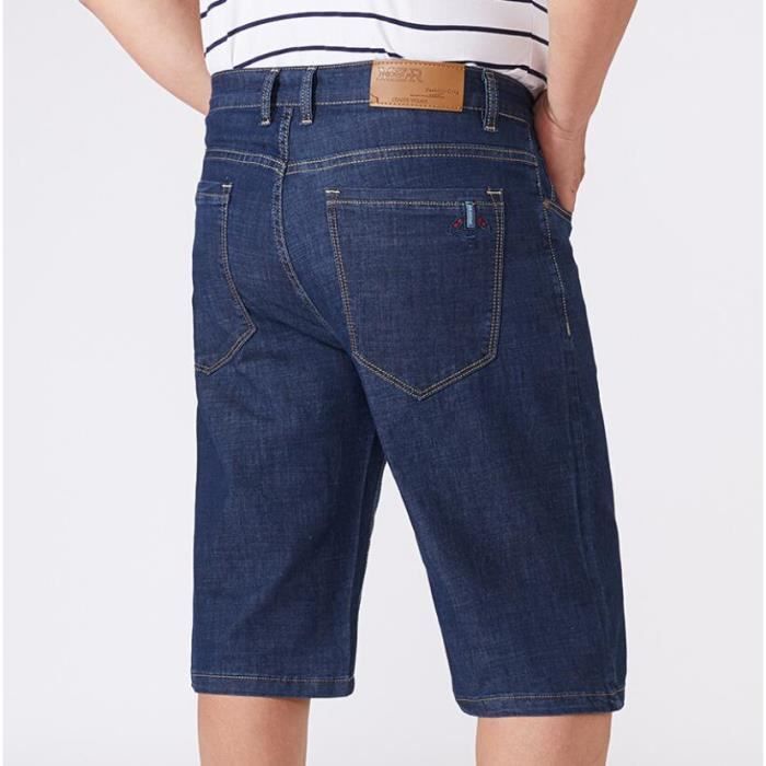 38 62 Short en jean grande taille pour homme pantalon grande taille short d ete jean stretch bleu Bleu Cdiscount Pret a Porter