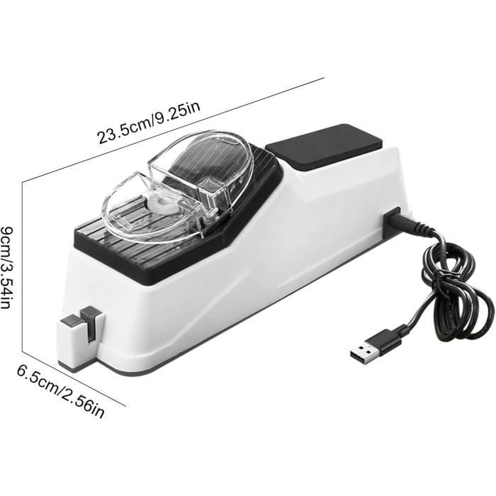 Aiguiseur De Couteaux Électrique 5 En 1 Professionnel - Diamant 2 Meules Interchangeables, Affûtage Grossier/Fin/Réparation Pour Cuisine, Chasse, Ciseaux