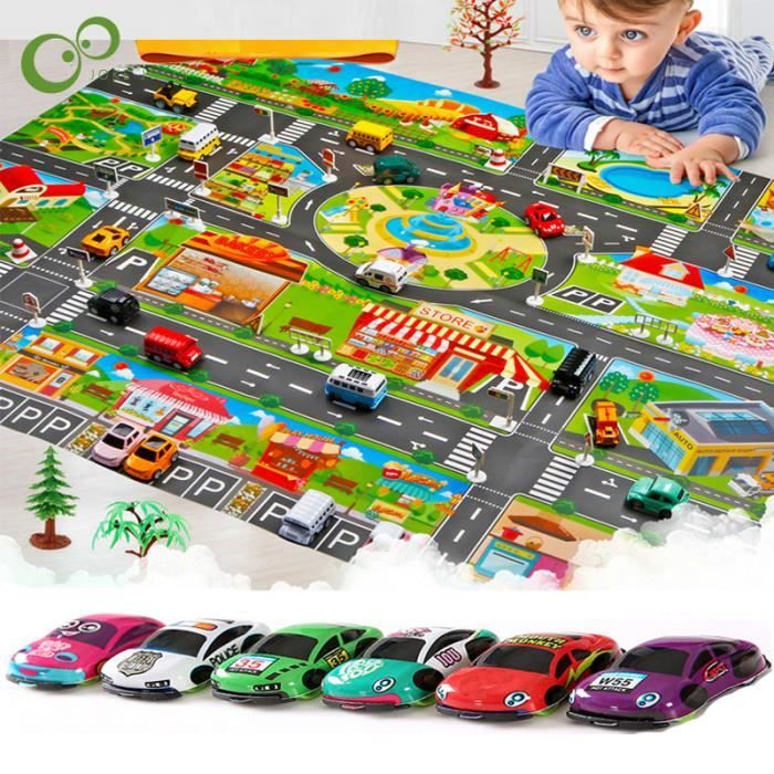 KICHOUSE Set De 1 Jeu De Barricades Et Panneaux De Circulation Miniatures - Jouet éducatif Pour Apprendre Les Règles De La Route