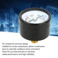 ARAMOX manomètre de compresseur d'air Jauge de pression de compresseur d'air Y40 Iron Shell Instrument de mesure de pression-2