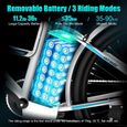 HITWAY Vélo électrique - E-Bike Pneu 26” - Moteur 250W - Shimano 7 Vitesses - Batterie au Lithium Amovible 11,2 Ah/36 V - Blanc-2