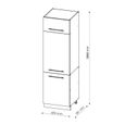 Meuble réfrigérateur VICCO Fame-Line Blanc/Anthracite 60 cm -2