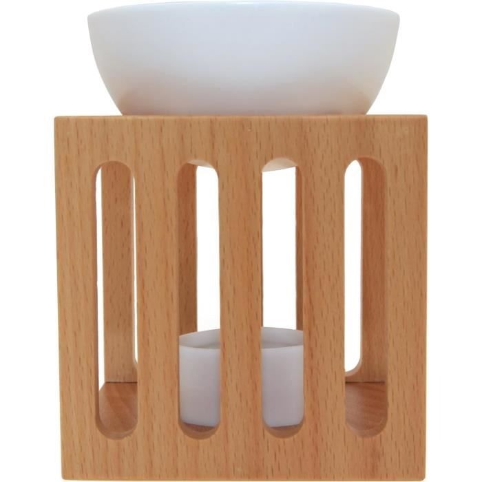 Brûle-parfum Pour Huiles Essentielles à Utiliser Avec Bougie Chauffe-plat - En Céramique Jaune