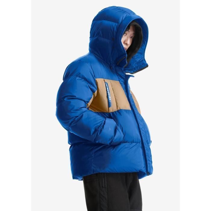 Veste polaire ROOK en tissu ecologique et en duvet naturel Krakatau Qm420 Bleu beige Homme Blue beige Cdiscount Pret a Porter