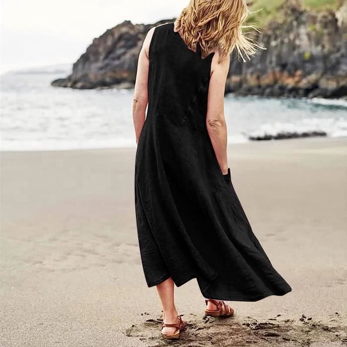 Robe de Plage Femme Eponge Dentelle Ourlet a Volants Noir bleu Blanc Bleu noir Cdiscount Pret a Porter