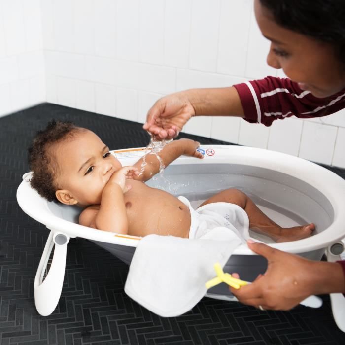 Baignoire bébé 3 en 1 pliable - Coussin de bain inclus - Baignoire enfant -  Chaise de