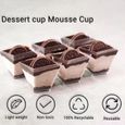 50 pièces Coupes à Dessert 160ML Réutilisable Tasses à Dessert avec Cuillères Transparent Coupe à Dessert Plastique Verrines Plastiq-3