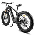 Vélo électrique Fafrees F26 CarbonM,1000W Moteur,48V 22.5AH,26"*4.8,SHIMANO 9 Vitesses,Carbon Fibre Frame,VTT électrique-Noir-3