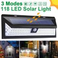 TD® Lot de 2 pièces Lampes LED Eclairage Solaire Extérieur/ Lampe Solaire Étanche Détecteur de Mouvement 3 Modes d’éclairage 270°-3