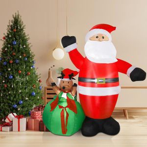 Panneau Carton Décoratif Père Noël – Krokmou Style Mr. Carton – 180 Cm – Idéal Noël Photo & Déco