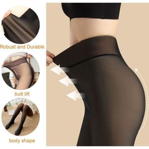 Collant Polaire Femme Effet Transparent Grande Taille,Collant Thermique Indéchirable Femme Grande Taille,Collant Chaud-Tapez Du Pied Tapez Du Pied - Sport