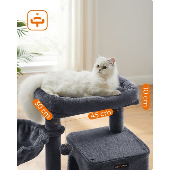 Feandrea Arbre A Chat Tour Avec Plate Forme Haute 48 X 48 X 96 Cm L X L X H Gris Anthracite Pct51g Achat Vente Arbre A Chat Feandrea Arbre A Chat Tour Cdiscount