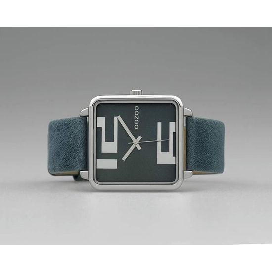 Oozoo Montre pour femme carree avec bracelet en cuir 35 x 35 mm