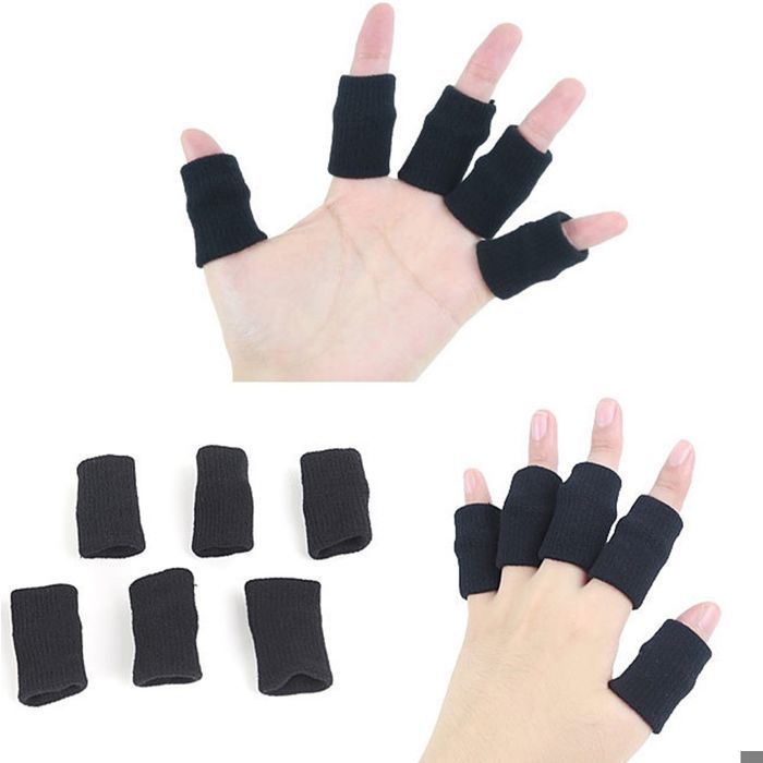 Lot De 10 Protège-doigts élastiques – Nylon Respirant, Absorbe La Sueur – Pour Basket, Volley, Tennis – Soulage Douleur Articulaire