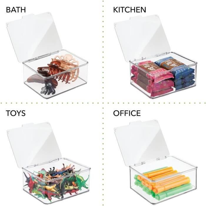 mDesign bac rangement jouet (lot de 2) – grande boîte de rangement