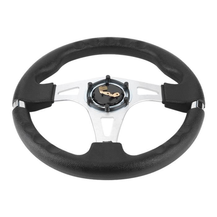 SALALIS Volant En Fibre De Carbone En Cuir Perforé Nappa Avec Boutons