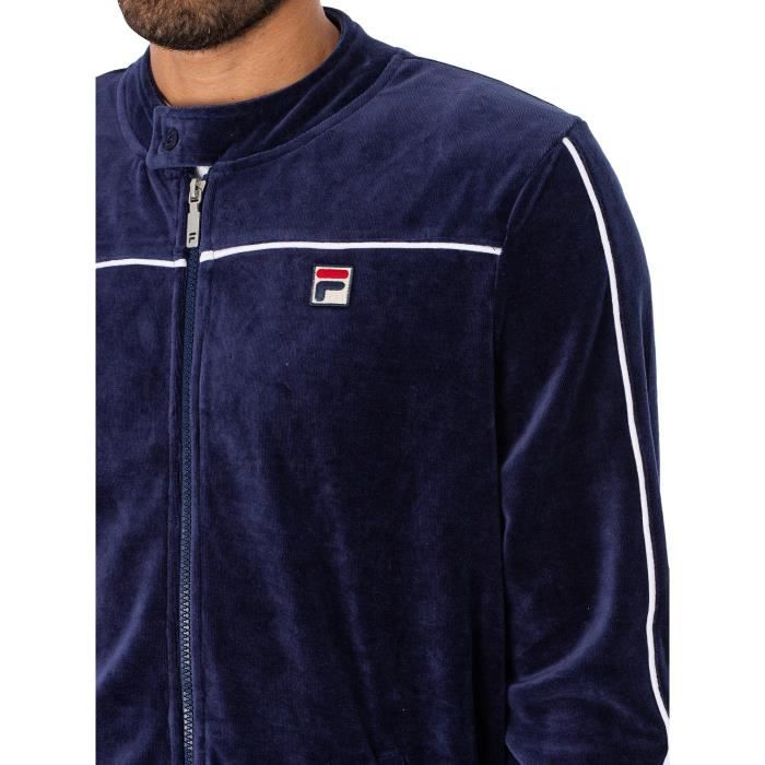 Fila Pour des hommes Veste de surv tement en velours Fonzo Bleu