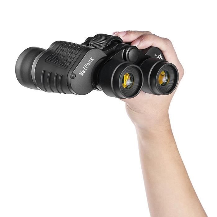 Télescope Binoculaire 80X80 Jumelles Longue Portée BAK4 FMC Vision Nocturne Basse Lumière - Chasse, Observation Oiseaux