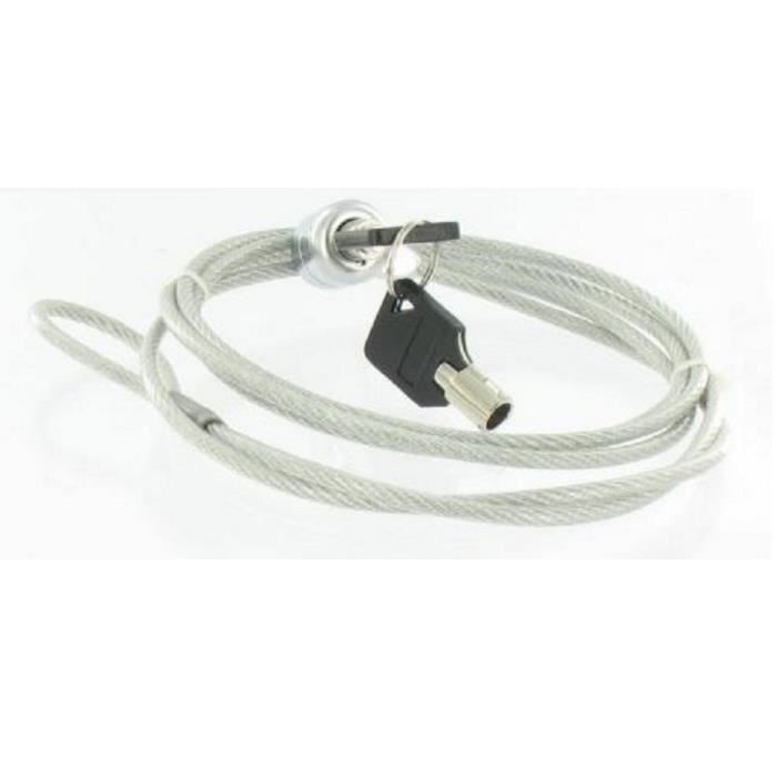 Protection Vol écran TV Câble De Sécurité Pour Ordinateur Portable 1,5m - Verrou Kensington Avec 2 Clés Câble Acier Clé Inclus - 6