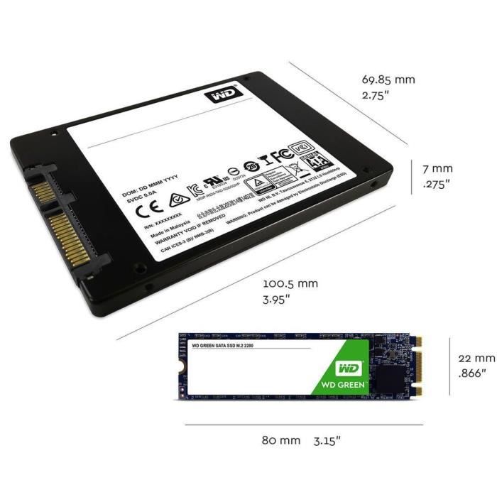 WD Green™ - Disque SSD Interne - 240Go - M.2 SATA (WDS240G2G0B) - Cdiscount  Informatique