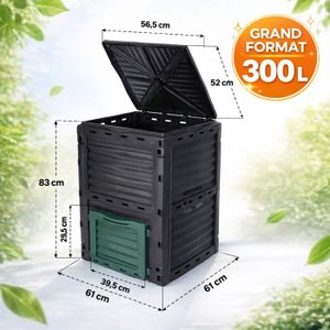 Grand Composteur de Jardin à Double Chambre DF OMER - Composteur