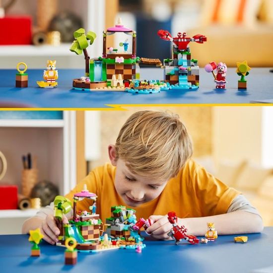 LEGO LEGO Sonic the Hedgehog 76992 L'île de Sauvetage des Animaux d'Amy,  Jouet avec 6 Figurines, pour Enfants pas cher 