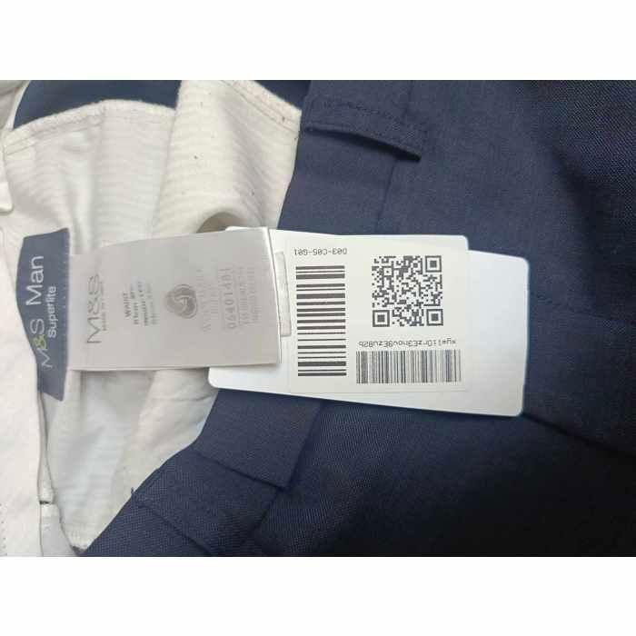Pull Homme Marks & Spencer - Bleu - 100% Coton - Taille L (Regular)
