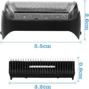 Pack De 2 Grilles De Rasoir + Cadre Pour Braun 5683-5685, 130-150 - Nickel, Neuf