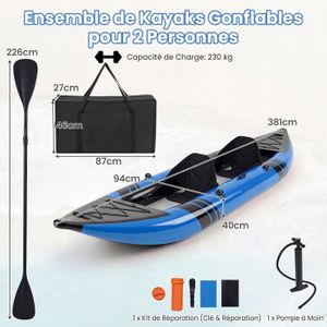 Canoë Kayak gonflable 2 places modèle Roatan - Zray