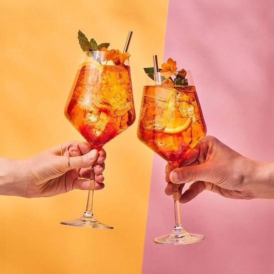 Krosno France Verres à Eau Gin Jus Krosno - Lot De 12 - 430ml - Design Avant-Garde - Lavable Lave-Vaisselle Verre Design Moderne