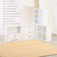 HURRISE jouet de meubles 1:12 Mini armoire en bois meubles salon chambre armoire unité pour maison de poupée (blanc)-0