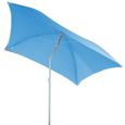 Parasol de plage carré Hélenie - HESPERIDE - L. 180 x l. 180 cm - Mât droit - Inclinable - Bleu clair-0