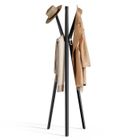 KAPANOU Porte-manteau sur Pied avec 6 Crochets, pour Chapeau, Sac à Main, Veste etc, en Métal, 160cm noir