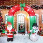 Décoration de Noël-MENGDA-Arche de Noël gonflable-pour Extérieur, entrée,jardin-Avec Père Noël et bonhomme de neige