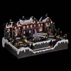 IAMS CHIEN Village du père noël animé et lumineux fontaine du centre ville