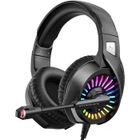 KENETUOS Casque Gaming - KENUOS - Noir RGB LED - Microphone Réglable Anti Bruit - Stéréo Basse - USB