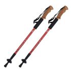 Bâtons de Randonnée,YANSION Lot de 2 bâtons de marche nordique télescopiques en aluminium Rouge 65-135 cm