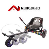 Nidouillet Kit Kart Universel Pour Hoverboard Noir, hoverkart pour Adultes & Enfants - 6,5/8 / 8,5/10 Pouces AB155