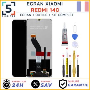 Écran LCD + Vitre Tactile Pour Xiaomi Redmi 10C / Poco C40 - Noir - Neuf Sous Emballage - Fabriqué En France