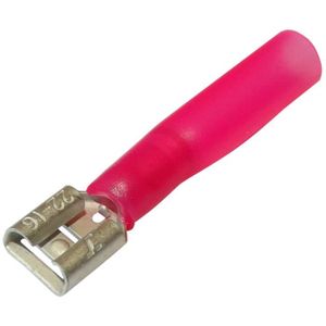 Aerzetix 10x Cosse /électrique femelle plate 2.8mm 0.5mm 0.75-1.25mm2 isol/ée rouge