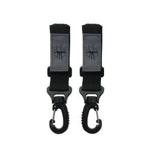 2 x Crochets de poussette Universel Anneaux en D Mousquetons clips pour accro...