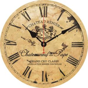 Tinas Collection Horloge Murale Ronde 30 cm avec Cadran Romains Style Shabby Vintage 