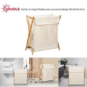 PANIER A LINGE HUOLE Panier à Linge Pliable avec couvercle - Corb