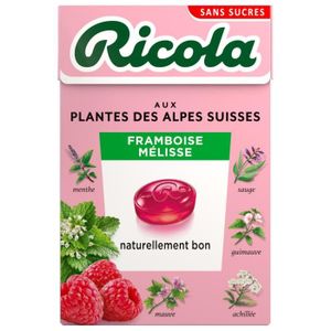 CONFISERIES DE POCHE LOT DE 4 - RICOLA - Bonbons Framboise Mélisse sans