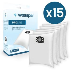 SAC ASPIRATEUR Wessper 15x sacs 2.863-006.0 pour KARCHER WD4 WD5 
