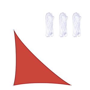 VOILE D'OMBRAGE Voile d'Ombrage Triangle Rouge - YOUCAI - 5x5x7.1m - Protection UV Imperméable