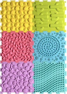 Tapis Sensoriel Anti-Dérapant Puzzle 10 Pièces – Massage Pieds Et Stimulation Enfant Autiste