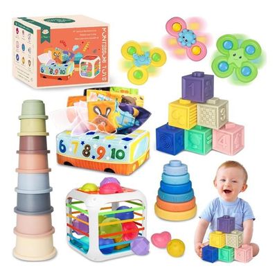 GOPLUS Ensemble de 5 Blocs de Construction en Mousse pour Enfant, Set de Jouet d'Apprentissage