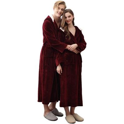 Robe De Chambre Femme Peignoir de Bain Homme A Capuche en Tissu Eponge 100 Coton Kimono Super Doux Ensemble Chaud Poche Spa E 990 Cdiscount Maison